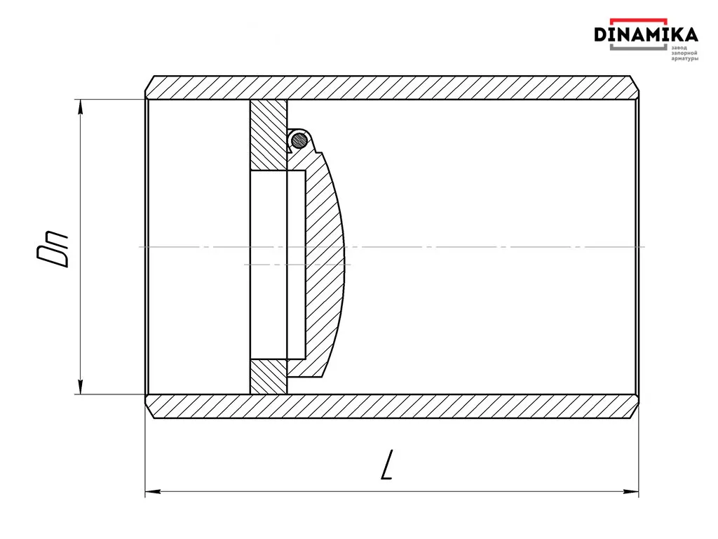 Обратный клапан 19с38нж Ду400 под приварку